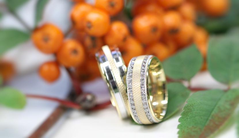 Briljantidega abielusõrmuste komplekt e-Jewels.ee Teemantidega abielusõrmused!