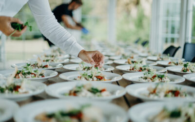 Preparing the wedding reception